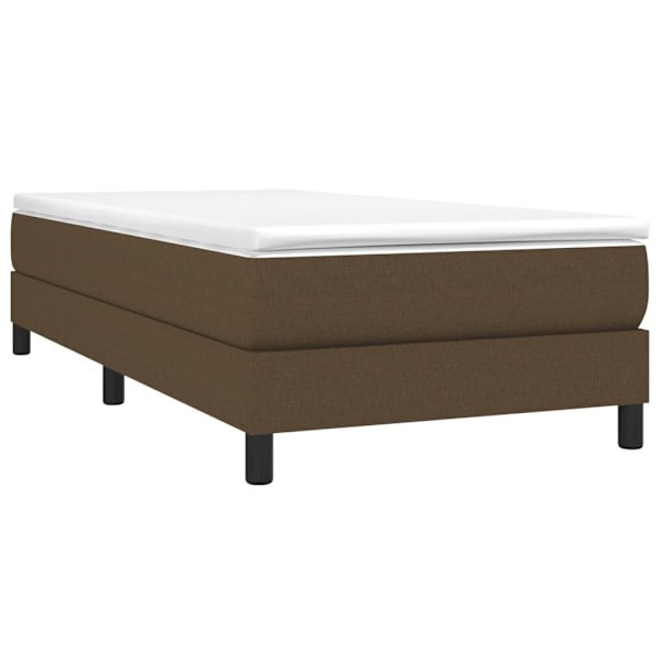 vidaXL Sängram utan madrass mörkbrun 90x190 cm tyg Brun
