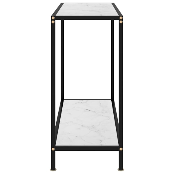vidaXL Konsolbord vit 80x35x75 cm härdat glas Vit
