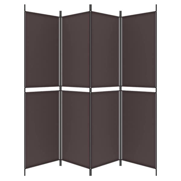 vidaXL Rumsavdelare 4 paneler brun 200x200 cm tyg Brun