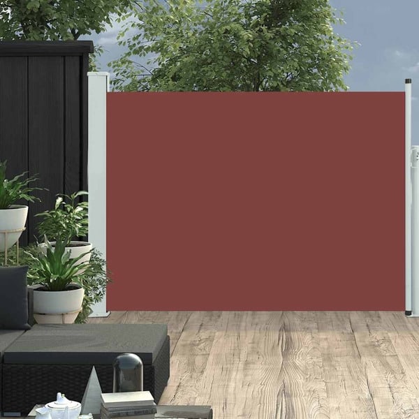 vidaXL Infällbar sidomarkis 100x500 cm brun Brun