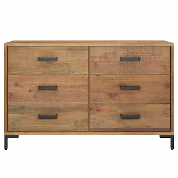 vidaXL Skänk brun 110x35x70 cm massiv furu Brun