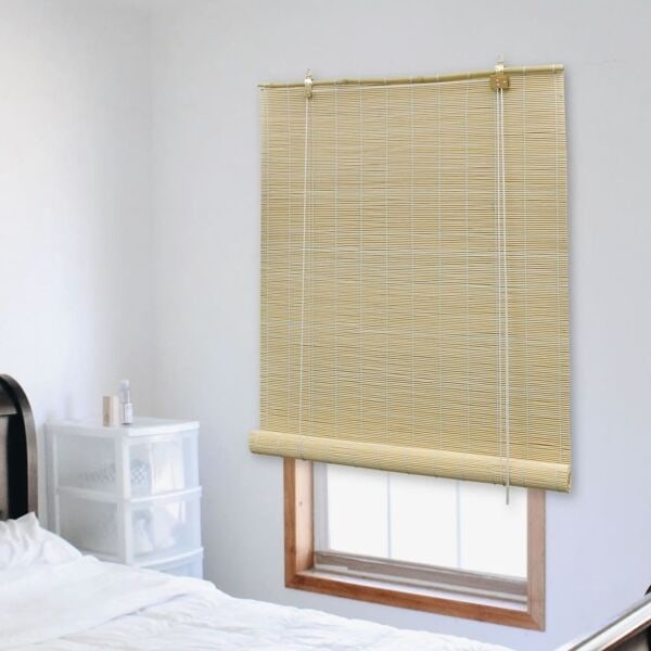 vidaXL Rullgardin bambu 140x220 cm naturlig Brun