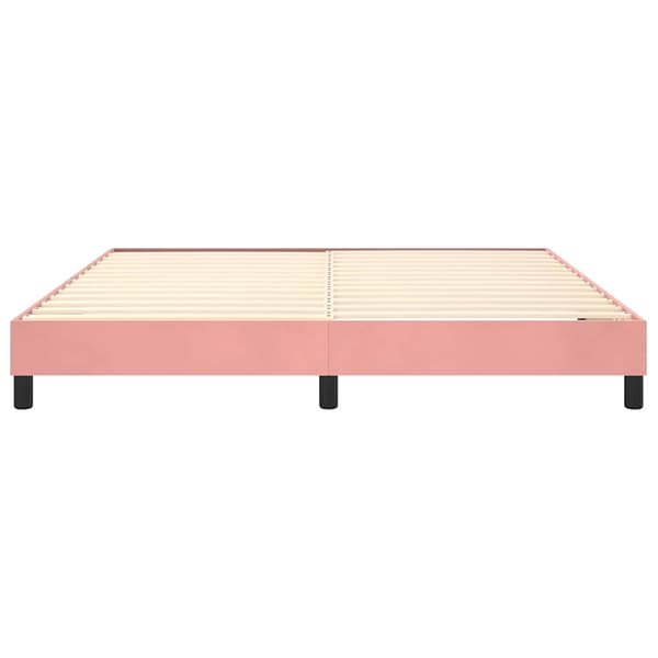 vidaXL Boxspring-sängram rosa 180x200 cm sammet Rosa