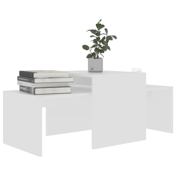 vidaXL Soffbord set vit 100x48x40 cm konstruerat trä Vit