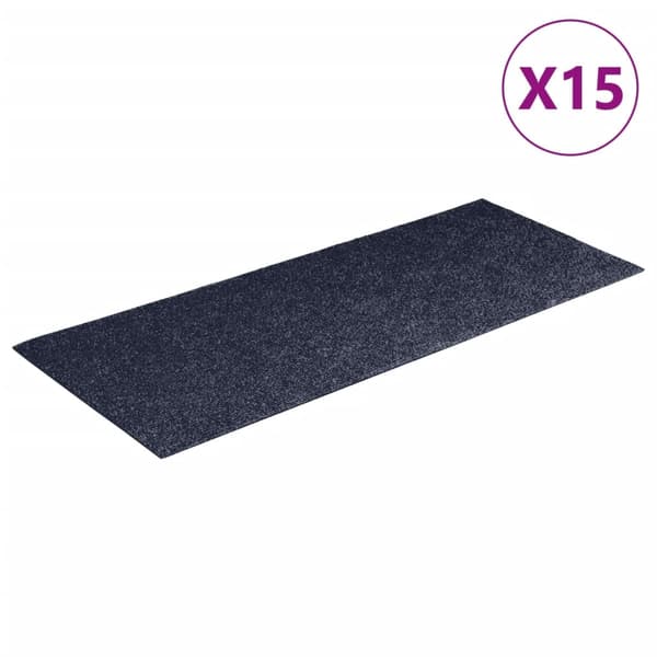vidaXL Trappmattor självhäftande 15 st 60x25 cm gråblå rektangulära Blå