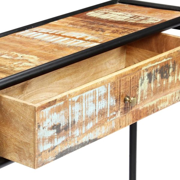 vidaXL Konsolbord 118x30x75 cm massivt återvunnet trä Brun