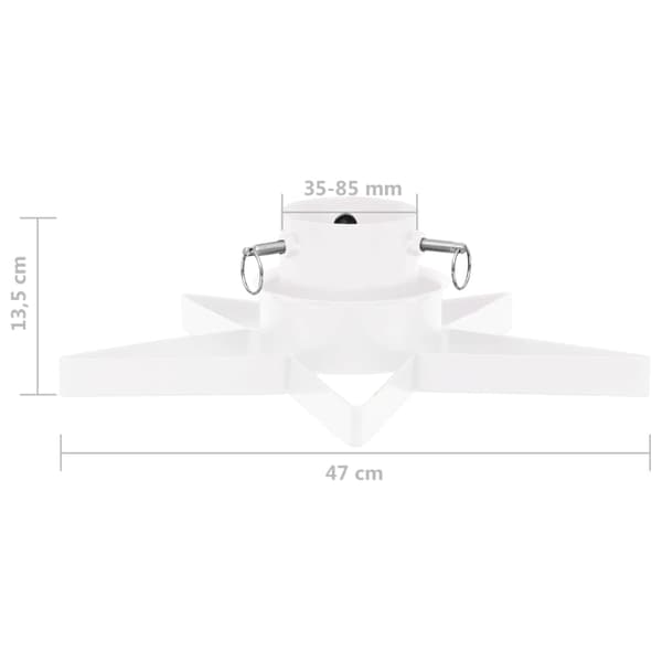 vidaXL Julgransfot vit 47x47x13,5 cm Vit