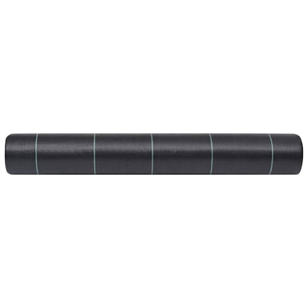 vidaXL Ogräsmatta svart 1x10 m PP Svart