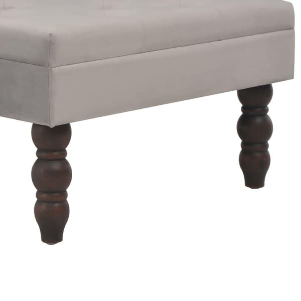 vidaXL Pall mörkgrå 60x60x36 cm sammet grå