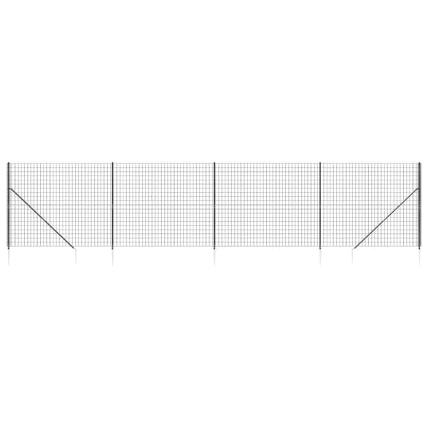 vidaXL Stängsel med markspett antracit 2,2x10 m Antracit