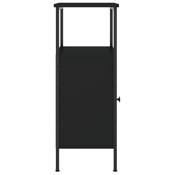 vidaXL Sängbord svart 41x31x80 cm konstruerat trä Svart