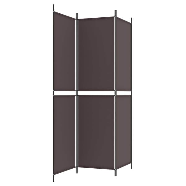 vidaXL Rumsavdelare 3 paneler 150 x 200 cm brun tyg Brun