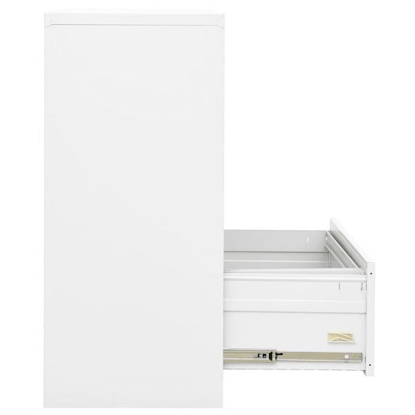 vidaXL Dokumentskåp vit 90x46x103 cm stål Vit