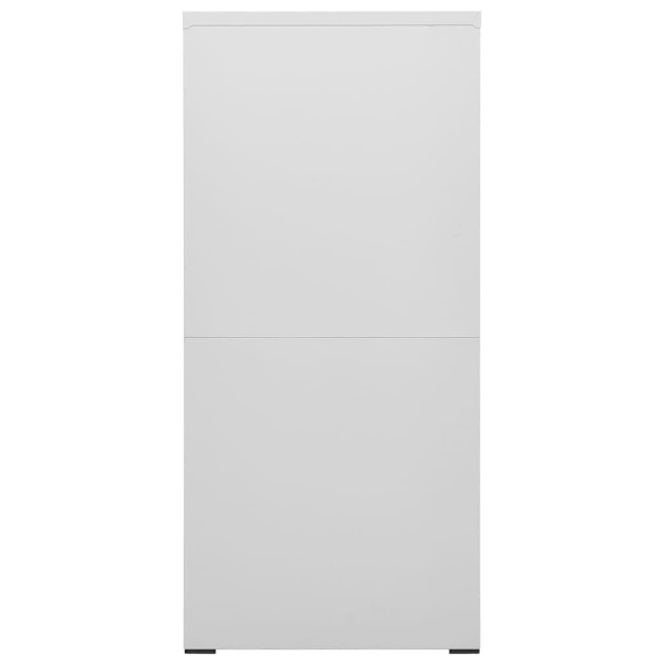 vidaXL Dokumentskåp ljusgrå 46x62x133 cm stål grå
