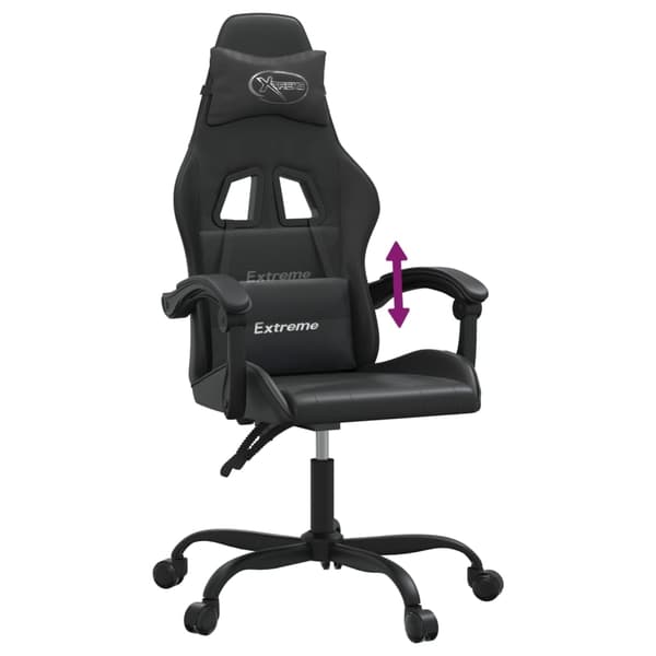 vidaXL Gamingstol svart konstläder art