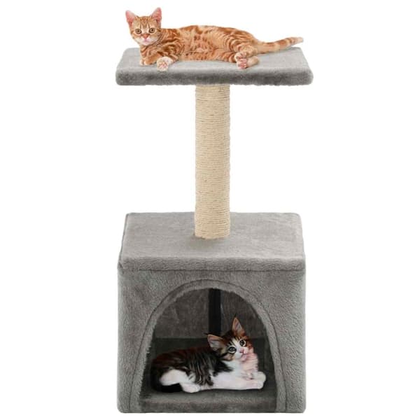vidaXL Katt klösträd med sisalpelare 55 cm grå grå