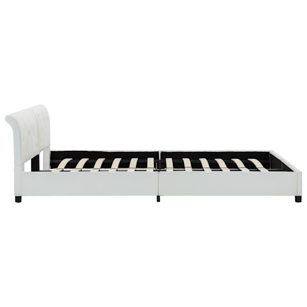 vidaXL Sängram vit konstläder 160x200 cm Vit
