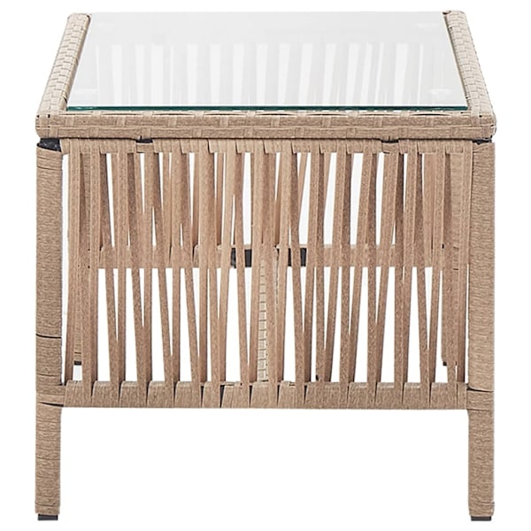 vidaXL Loungeset för trädgården med dynor 4 delar konstrotting beige Beige