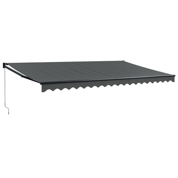 vidaXL Markis infällbar antracit 5x3 m tyg&aluminium Antracit