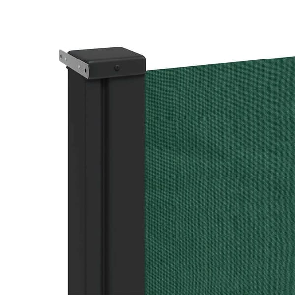 vidaXL Infällbar sidomarkis mörkgrön 200x600 cm Grön
