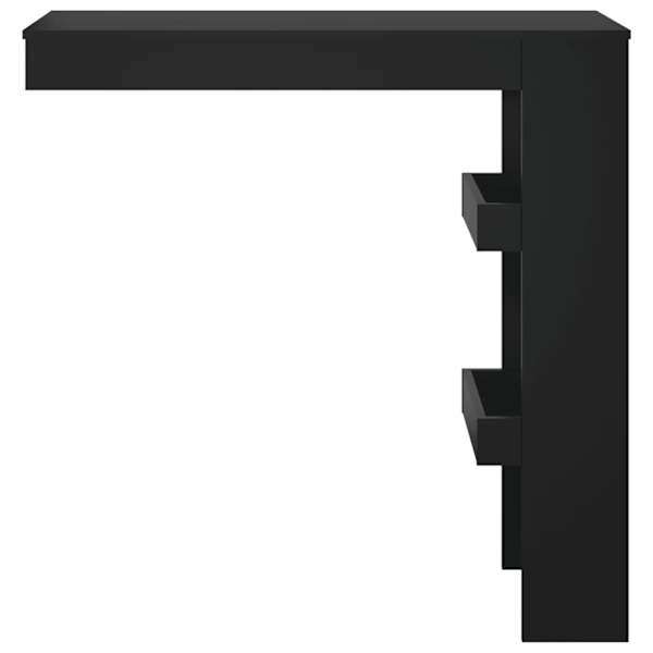vidaXL Barbord väggmonterat svart 102x45x103,5 cm konstruerat trä Svart