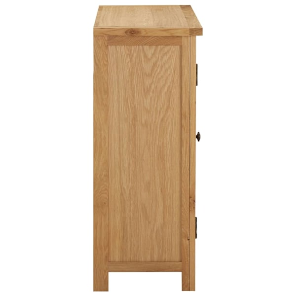 vidaXL Vinskåp för 11 flaskor 80x32x80 cm massiv ek Brun