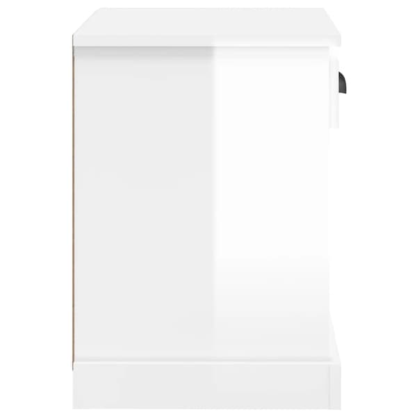 vidaXL Sängbord 2 st vit högglans 43x36x50 cm Vit