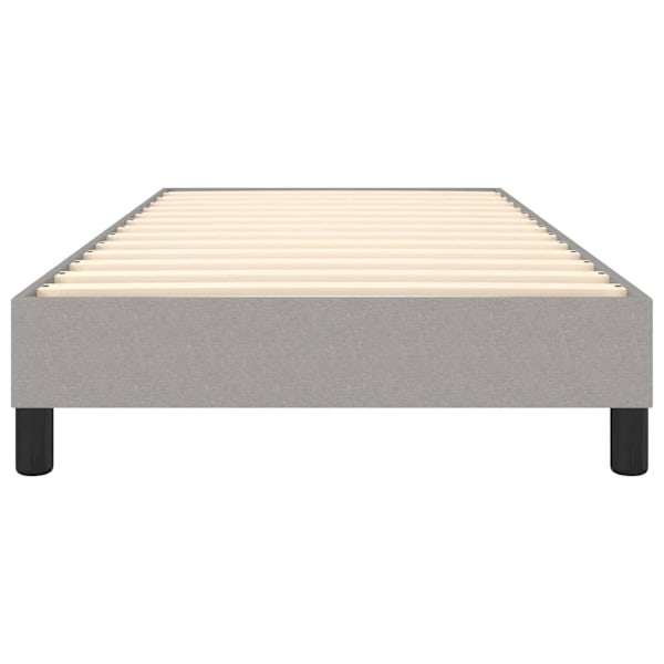 vidaXL Sängram utan madrass ljusgrå 90x200 cm tyg Grå