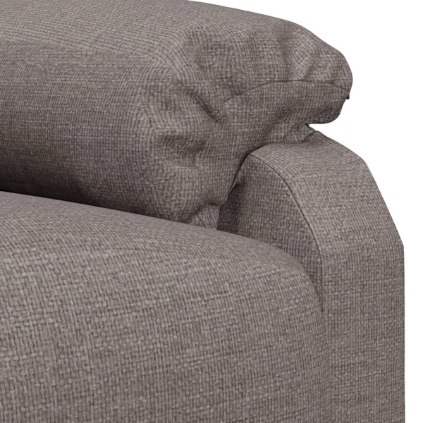 vidaXL Elektrisk reclinerfåtölj taupe tyg Taupe