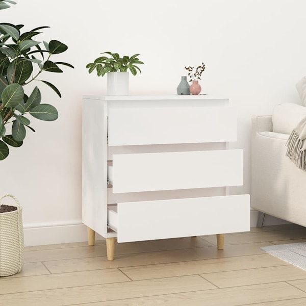 vidaXL Byrå vit 60x35x70 cm konstruerat trä Vit