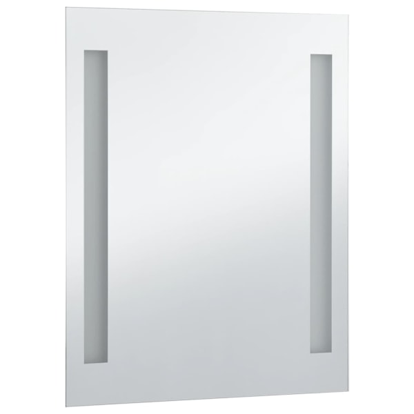vidaXL Badrumsspegel LED 60x80 cm Silver