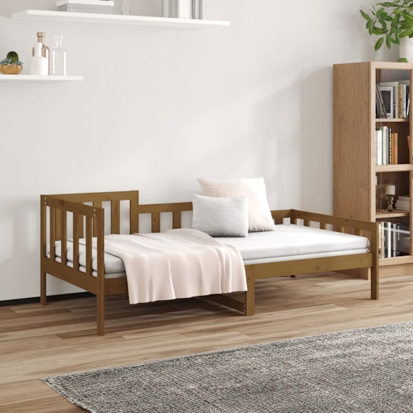 vidaXL Dagbädd honungsbrun 80x200 cm massiv furu Brun