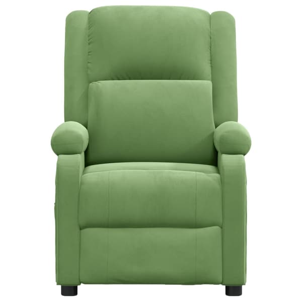 vidaXL Reclinerfåtölj ljusgrön sammet Grön