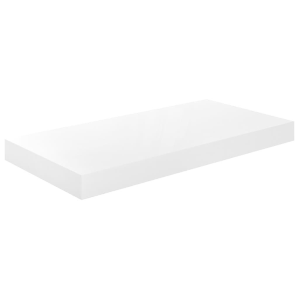 vidaXL Svävande vägghyllor 4 st vit högglans 50x23x3,8 cm MDF Vit