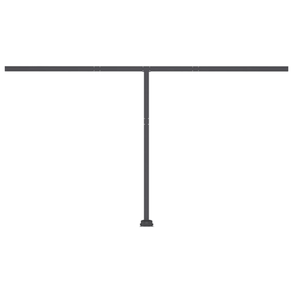vidaXL Fristående markis manuellt infällbar 450x350 cm blå/vit Blå