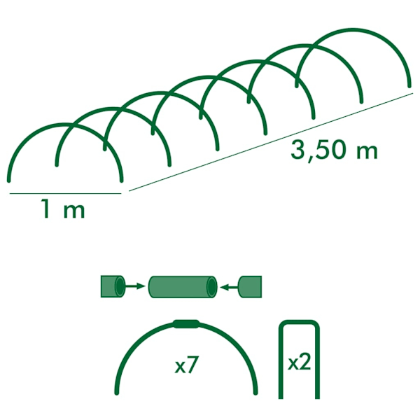 Nature Tunnelväxthus kit för snabb tillväxt 6030202