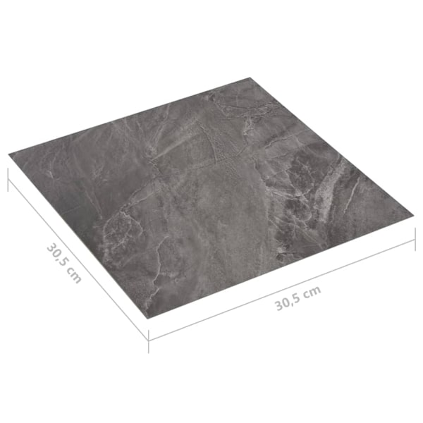 vidaXL Självhäftande golvplankor 20 st PVC 1,86 m² svart med mönster Svart