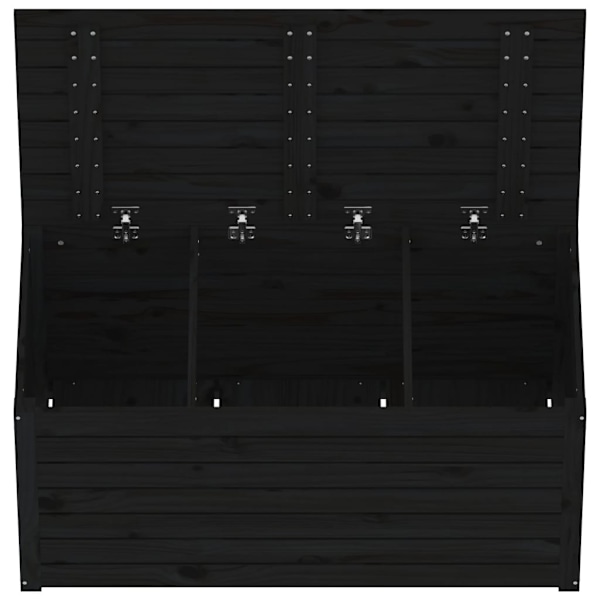 vidaXL Dynbox svart 101x50,5x46,5 cm massiv furu Svart