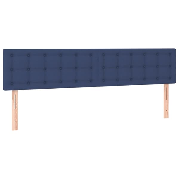 vidaXL Ramsäng med madrass & LED blå 180x200 cm tyg Blå