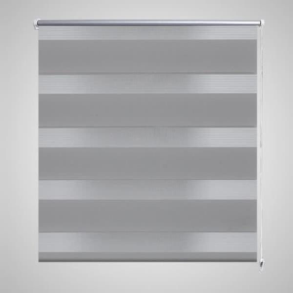 vidaXL Rullgardin randig grå 60 x 100 cm transparent grå