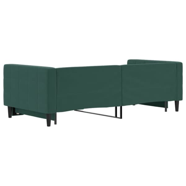 vidaXL Dagbädd utdragbar mörkgrå 90x200 cm sammet Grön