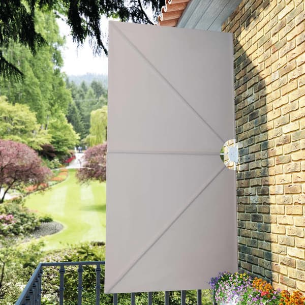 vidaXL Sidomarkis för terrass gräddvit 300x150 cm Creme