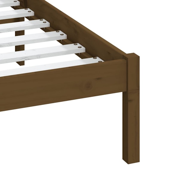 vidaXL Sängram honungsbrun massiv furu 120x200 cm Brun