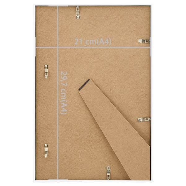 vidaXL Fotoramar 5 st för bord vit 21x29,7cm MDF Vit