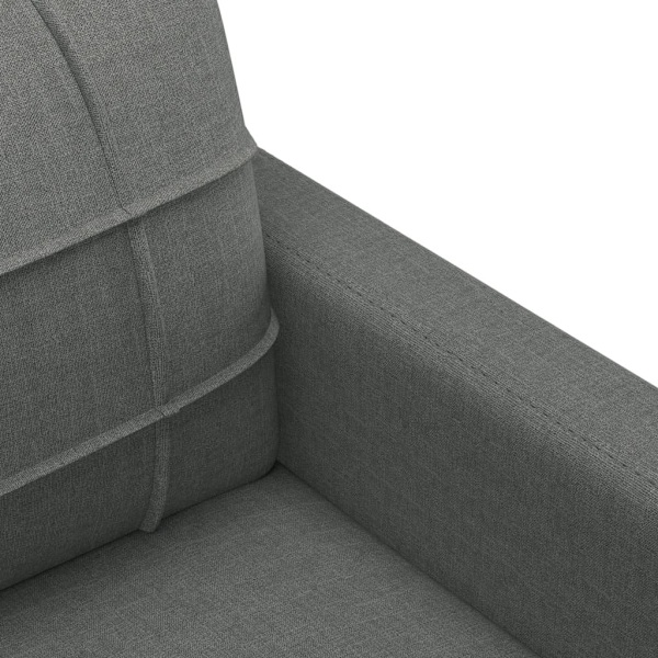 vidaXL Soffa 2-sits mörkgrå 140 cm tyg Grå