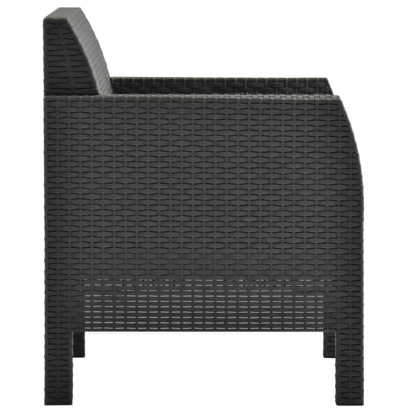 Anthracite 63x65x76 cm PP Rattan Antracit
