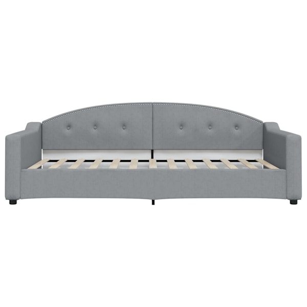vidaXL Dagbädd utdragbar ljusgrå 100x200 cm tyg Grå
