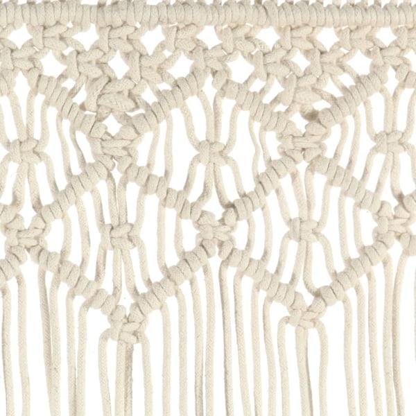vidaXL Gardin makramé 140x240 cm bomull Creme