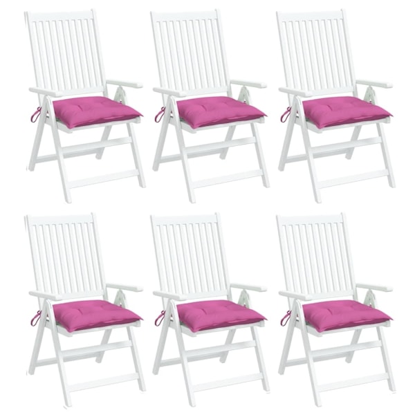 vidaXL Stolsdynor 6 st rosa 40x40x7 cm tyg Rosa
