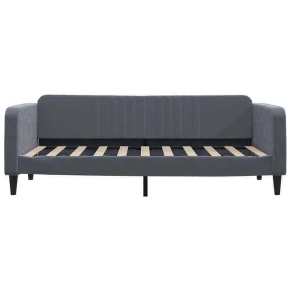 vidaXL Dagbädd utdragbar mörkgrå 90x190 cm sammet Grå